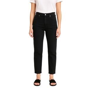 Levi's Women's Black High Waist Straight Leg Pockets Denim Jeans Pants Size 31